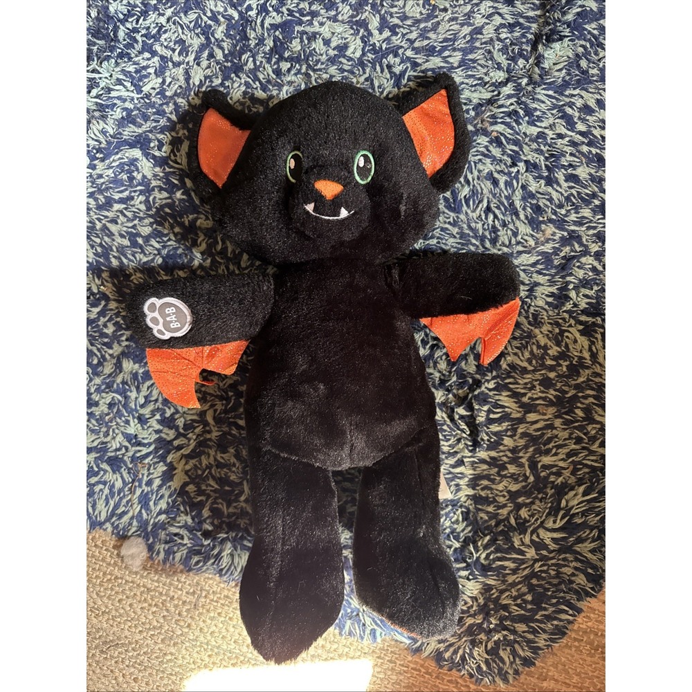 Build A Bear Fangtastic Plush Halloween Vampire Bat~Black/Orange~ BAB